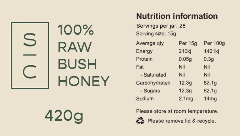 RAW BUSH HONEY 420g